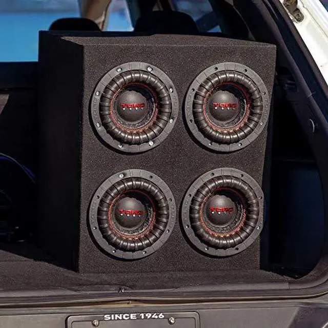 Alt view image 6 of 7 - TECH Fierce6 6.5 Car Subwoofer | 200W RMS / 400W Max, Dual 4, Heavy-Duty Cast Aluminum Basket, Deep Bass, High Temp Voice Coil, 20250Hz Compact Bass Upgrade