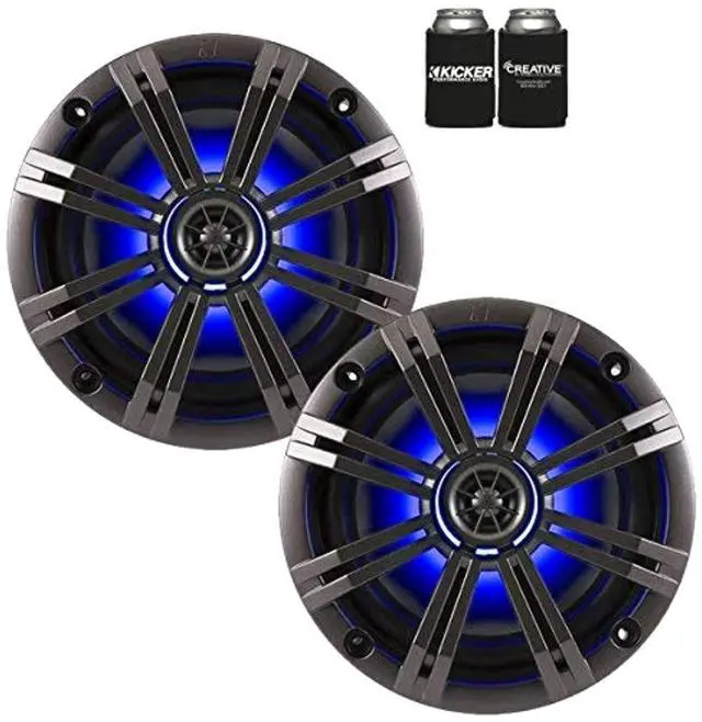 Main image of OEM Replacement Charcoal 6.5" 4-Ohm Coaxial Marine Speakers (Pair)