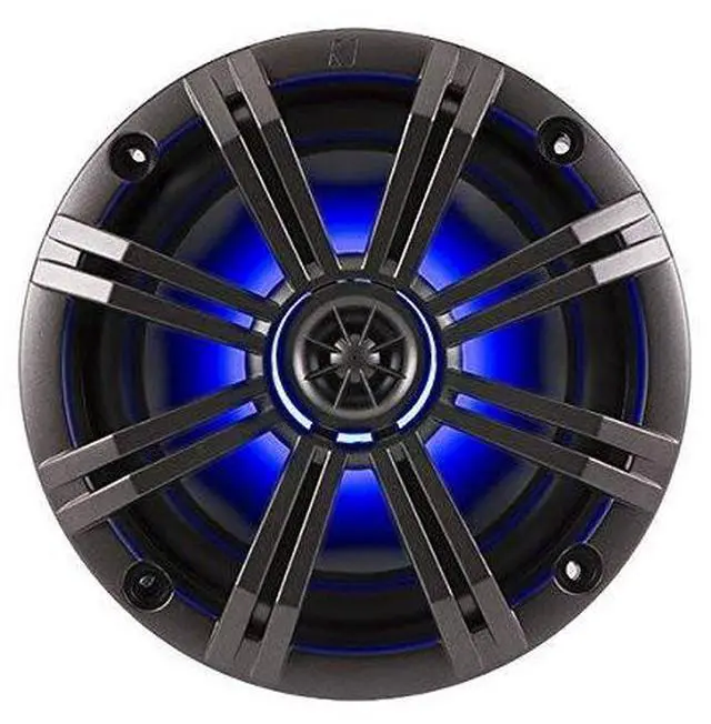 Alt view image 2 of 6 - OEM Replacement Charcoal 6.5" 4-Ohm Coaxial Marine Speakers (Pair)