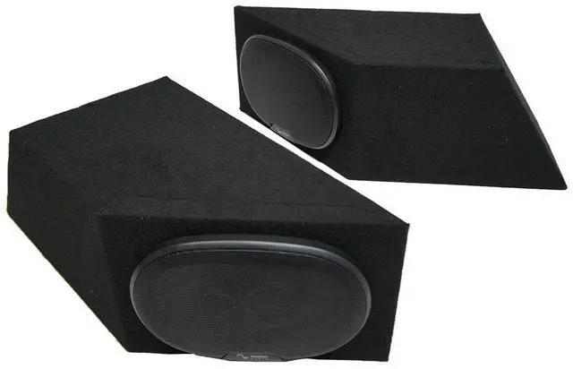 Main image of Dual 6x9 Speaker Box with R69 Speakers Fits 1987-1995 Jeep Wrangler YJ | loaded drivers, bolt-in enclosure upgrade, made for classic 4x4 interiors, everything needed to install