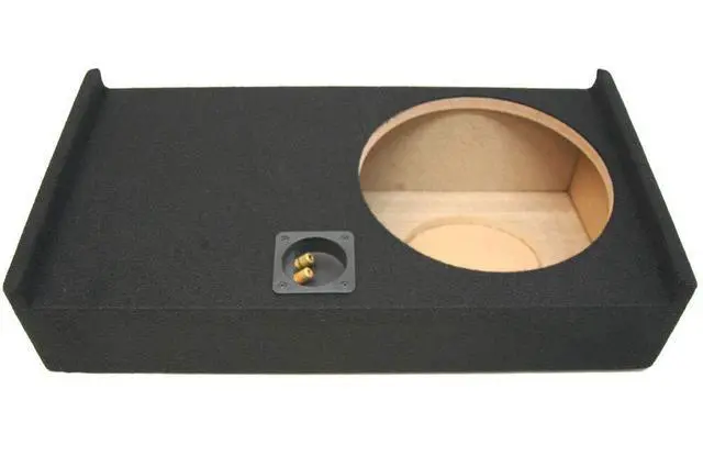 Alt view image 3 of 4 - Kicker Comp C12 Single 12" Loaded Sub Box Fits 2009-2015 F150 SuperCrew | Drivers arrive pre-mounted, air-tight MDF build, matched 12 inch subwoofer volume, spring terminals, just add power and play