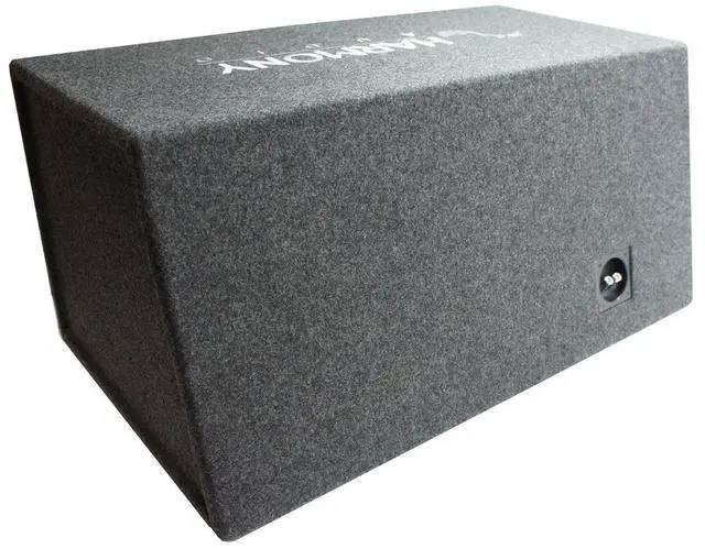 Alt view image 3 of 5 - Dual 12" Vented Subwoofer Enclosure Empty Sub Box Ported 12 inch bass speaker cabinet, unloaded twin driver design, deep low end for car truck or SUV, pair with your own amp