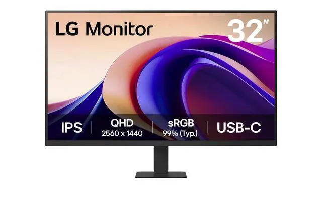 Alt view image 3 of 7 - 32U631A-B 32-Inch Desktop PC Screen - IPS Panel QHD Resolution (2560 x 1440), 5ms 100Hz, HDR 10, sRGB 99% (CIE1931), Tiltable, HDMI 2.0, USB-C (15W)