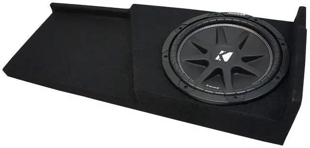 Main image of Kicker Comp C10 Single 10" Sub Box Fits 07-13 Chevy Silverado Ext Cab | Loaded subwoofer package with pre-mounted woofers, quick bolt-in install for extended trucks, air-tight fit, 10 inch