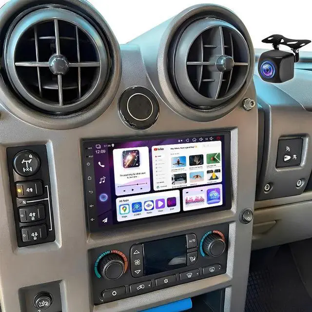 Main image of 7" Double Din Car Radio Stereo for Hummer H2 2003-2006 with Wireless CarPlay & Android Auto IPS Touchscreen Head Unit WiFi GPS Navigation Bluetooth FM with SWC Backup Camera, 2+64G