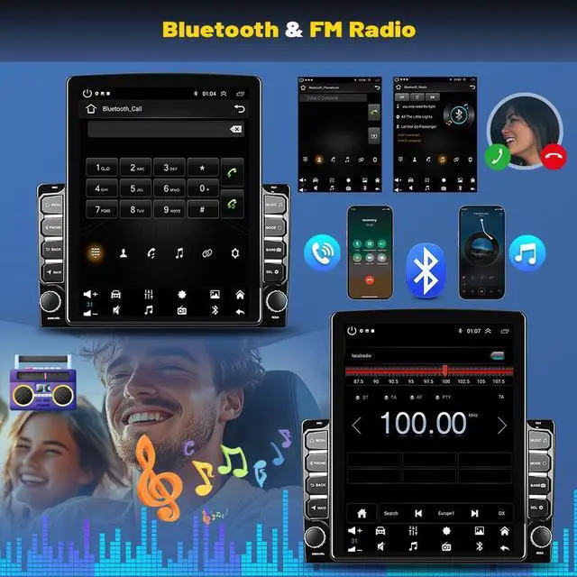 Alt view image 7 of 7 - 9.7 Inch Android 14 Car Radio for Ford F150 F-150 2004 2005-2008, 2G+32G | 2 Din Touchscreen for 2004 F150 Car Stereo Head Unit w/Wireless CarPlay Android Auto Bluetooth GPS WiFi FM Mirror Link Camera