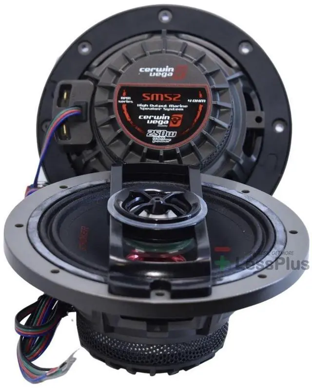 Main image of Cerwin Vega SM52 5.25" 4 250W 2-Way Marine Coaxial Speakers Black (Pair)