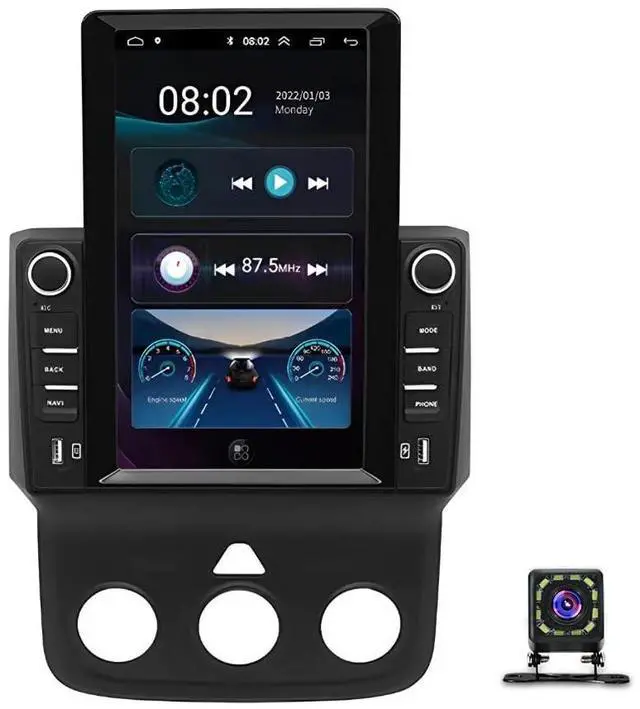 Main image of Android 13 Double Din Car Stereo Radio for Dodge Ram 2013-2019 with Wireless Carplay Android Auto 9.7 in Touchscreen for Dodge Ram Car Stereo GPS Bluetooth WiFi FM RDS DSP SWC-2+64G