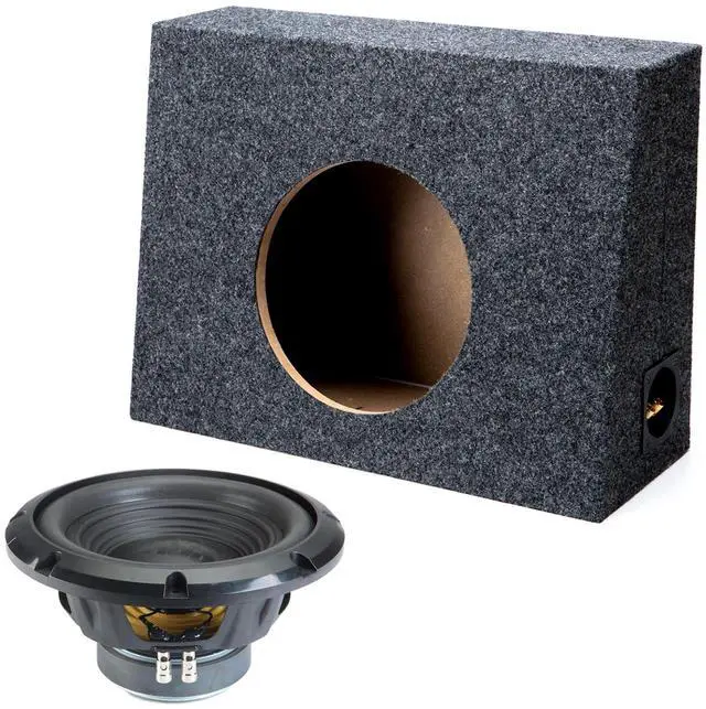 Main image of W10S4 Loaded Single 10" Sub Box Sealed Fits Standard Cab Trucks 250W | Preinstalled subwoofer ready to wire, tight accurate bass for pickups, compact space-saving footprint, 10 inch size
