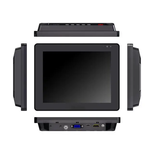 Alt view image 3 of 4 - 8 Ratio 4:3 1000 Nits IP65 Monitor, HDMI/VGA Industrial Touch Display- Optical Bonding, Auto Dimming & Waterproof Design (819/C HDMI/VGA Front Panel IP65 Non-Touch)