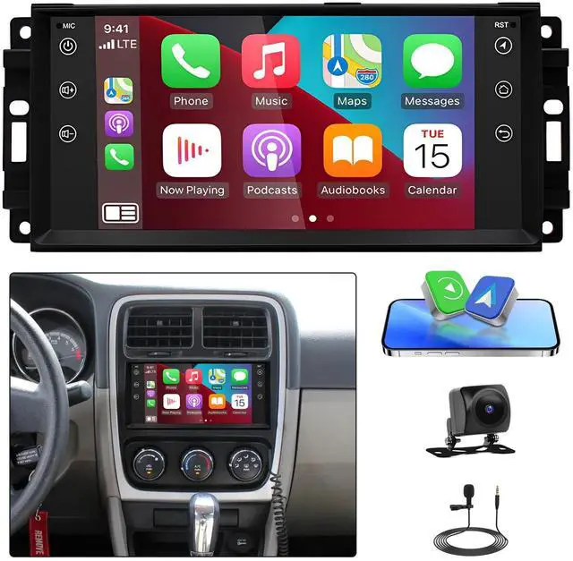 Main image of 7'' Upgrade Car Radio for Dodge Nitro 2007 2008 2009 2010 2011 2012 Stereo | Touch Screen for Dodge Nitro with Carplay Android Auto Bluetooth GPS WiFi Backup Camera FM SWC Mic