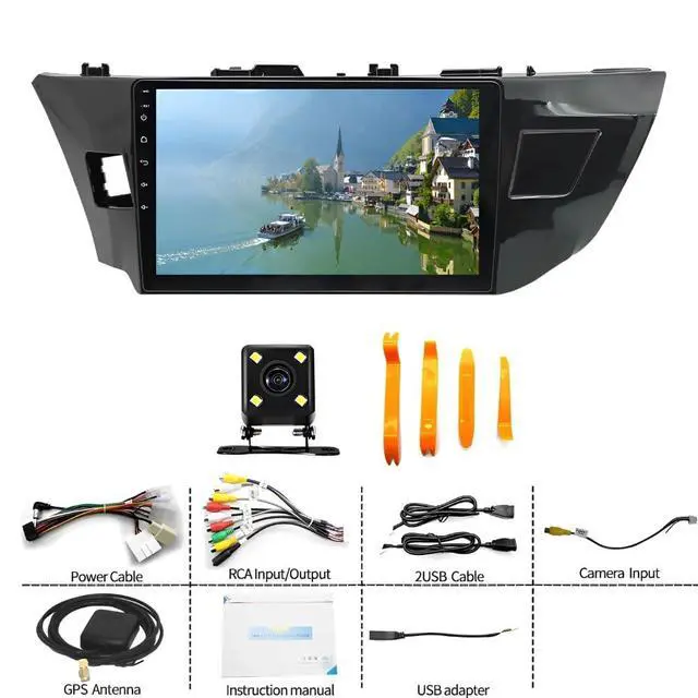 Alt view image 7 of 7 - 10" Android 13 Car Radio Stereo for Toyota Corolla 2014-2016 | Head Unit Touch Screen Stereo with Wireless CarPlay & Android Auto, Bluetooth/WiFi/GPS/SWC/FM/RDS/Backup Camera 2+64G