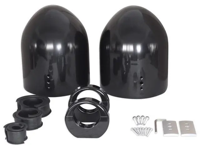 Alt view image 5 of 6 - MAC90B 8" Black Wakeboard Speaker Pod Pair with MAC360B Clamps | 6061 Aluminum, 360 Degree Swivel, Waterproof, Internally Wired, Fits 2" to 2.5" Tower Poles, Surface Mount, Marine, 4-Items