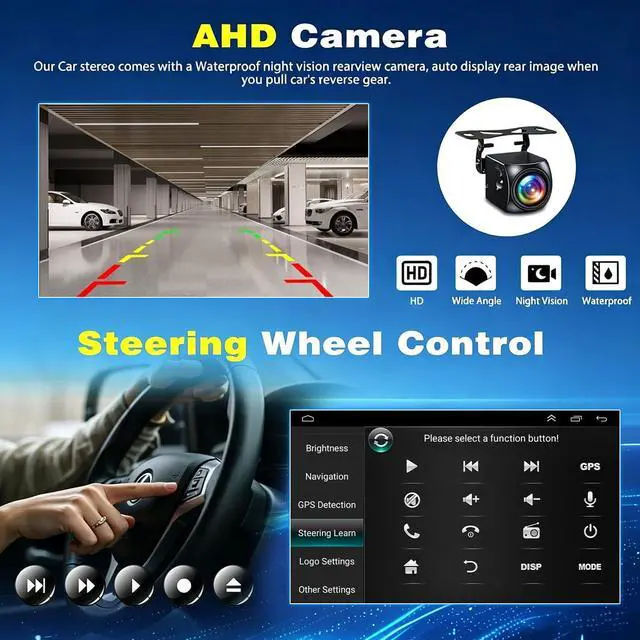 Alt view image 6 of 7 - 4G+64G Car Stereo for Lincoln Navigator 2008-2014 Android 15 Player | for Lincoln Navigator Radio w/Carplay Android Auto Bluetooth5.0 EQ 5G WiFi 10.1" Touchscreen GPS Mirror Link SWC Camera