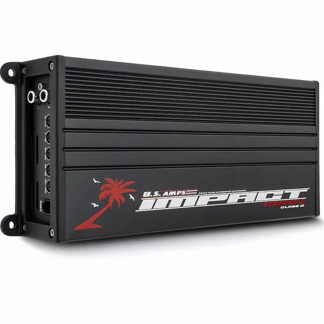 Alt view image 2 of 7 - US Amps IMPACT-1000.1 Monoblock 1500W RMS Class D Mini Amplifier