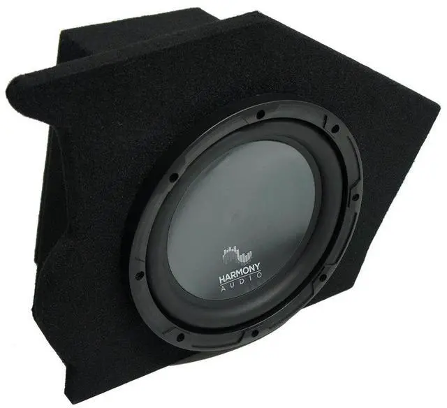 Main image of Single 10" R104 Loaded Sub Box Fits 1993-2002 Chevy Camaro Driver Side | Deep bass upgrade, space-saving subwoofer design, easy install, built for 1995-2002 Chevys, 10 inch size