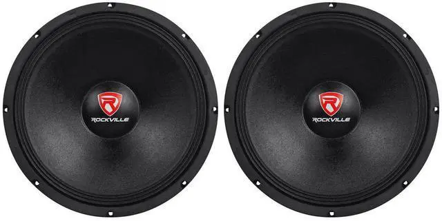 Main image of RVP15W4 15" Raw DJ Subwoofer, 4 Ohm, 51 Oz Magnet, 2-Pack | 1000W Peak, 500W RMS, Replacement Woofer, 2.5" CCAW Voice Coil, Banana Plug Terminals, Steel Basket, 25Hz-1.5kHz