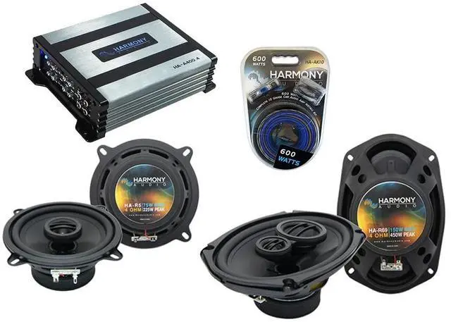 Main image of Speakers with Amp Fits Dodge Challenger 2008-2014 6x9 5.25 | 800W power included, front and rear pairs, matched system upgrade, car amplifier package, sound boost, 4 channel