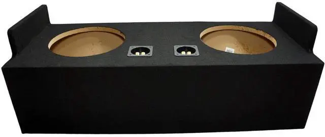 Main image of Fits 82-04 Chevy S10 GMC Sonoma Extended Cab Dual 12" Sub Box Enclosure ASC | Custom 12 inch truck subwoofer housing, twin-woofer bass upgrade, compact pickup audio install, vehicle-specific design