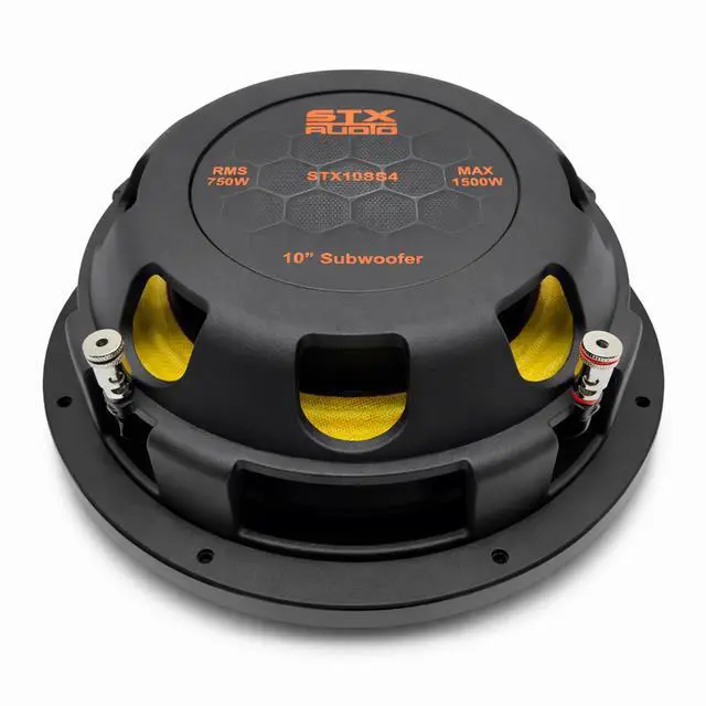 Alt view image 6 of 6 - STX10SD4-10" Shallow Subwoofer, 1500W Max Power, Dual 4 Ohm Configuration, Ultra Shallow Design for Tight Spaces - Perfect for Cars & Trucks