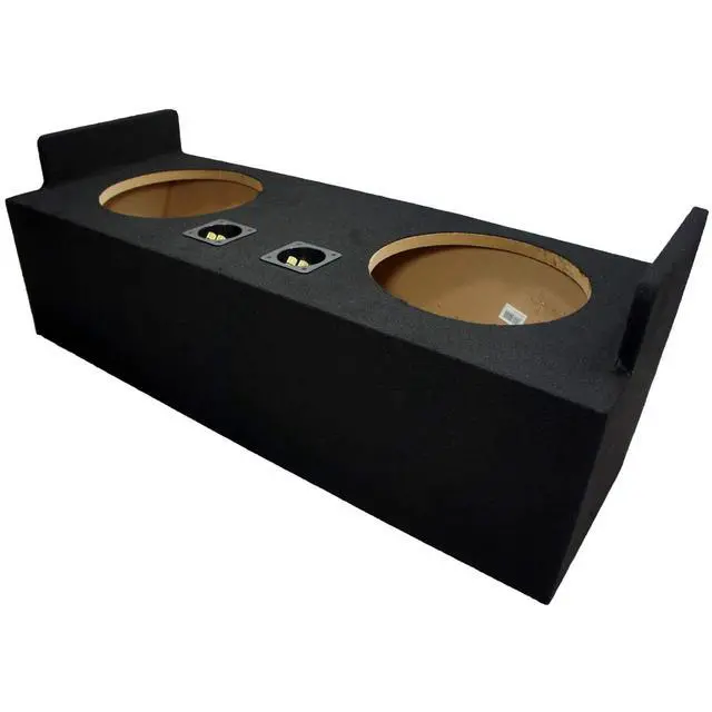 Alt view image 2 of 4 - Fits 82-04 Chevy S10 GMC Sonoma Extended Cab Dual 12" Sub Box Enclosure ASC | Custom 12 inch truck subwoofer housing, twin-woofer bass upgrade, compact pickup audio install, vehicle-specific design