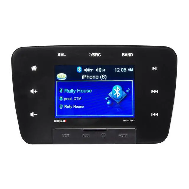 Alt view image 5 of 7 - RVM-35V1 160W 3.5" Touchscreen Mechless Multimedia Bluetooth Source Unit w/Multi-Zone Audio, USB, AM/FM Radio & Camera Input for RVs & Cars