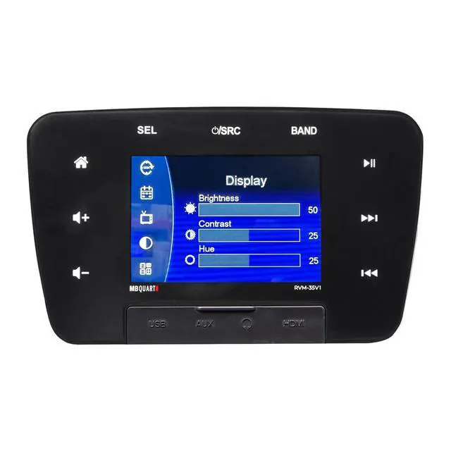 Alt view image 2 of 7 - RVM-35V1 160W 3.5" Touchscreen Mechless Multimedia Bluetooth Source Unit w/Multi-Zone Audio, USB, AM/FM Radio & Camera Input for RVs & Cars