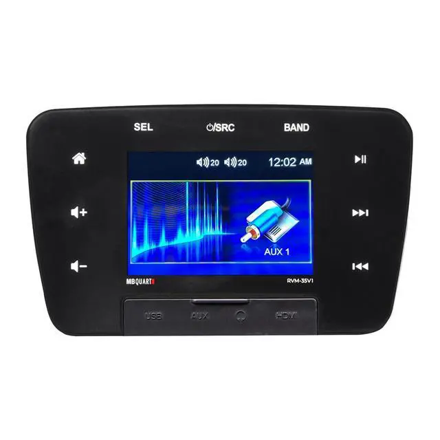 Alt view image 7 of 7 - RVM-35V1 160W 3.5" Touchscreen Mechless Multimedia Bluetooth Source Unit w/Multi-Zone Audio, USB, AM/FM Radio & Camera Input for RVs & Cars