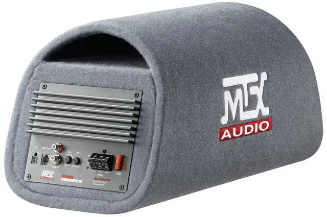 Alt view image 4 of 7 - RT8PT 8" 240 Watt Amplified Loaded Subwoofer Tube Audio Set w 8 Ga. Amp Wiring Kit