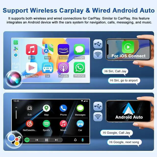 Alt view image 3 of 7 - 7 Inch Car Radio Upgrade for Toyota Yaris 2007-2011, Android 14 HD Touch Screen Double Din Car Stereo Head Unit with Wireless CarPlay Android Auto GPS Bluetooth WiFi FM RDS SWC BT Backup Camera, 2+32G