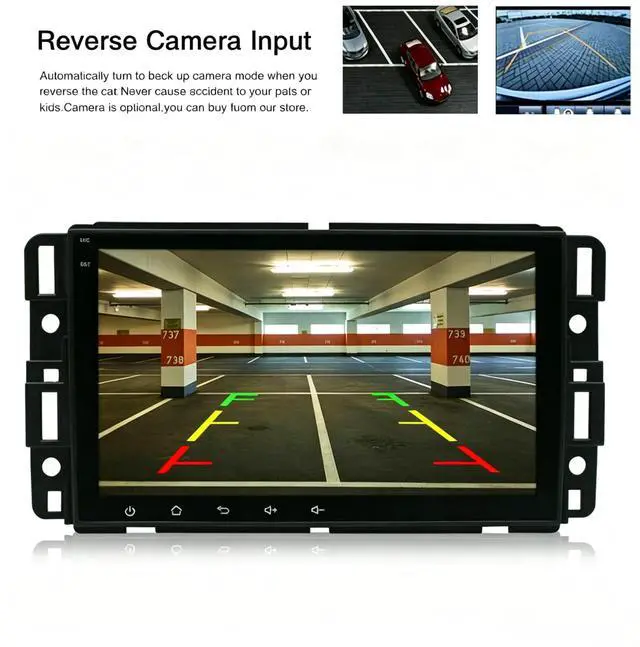Alt view image 7 of 7 - Double Din Car Stereo for Buick Enclave 2008-2012 w/CarPlay & Android Auto | 2+32G Car Radio Head Unit w /8" Touchscreen GPS Navi Bluetooth WiFi FM EQ DSP Split Screen SWC Mirror Link
