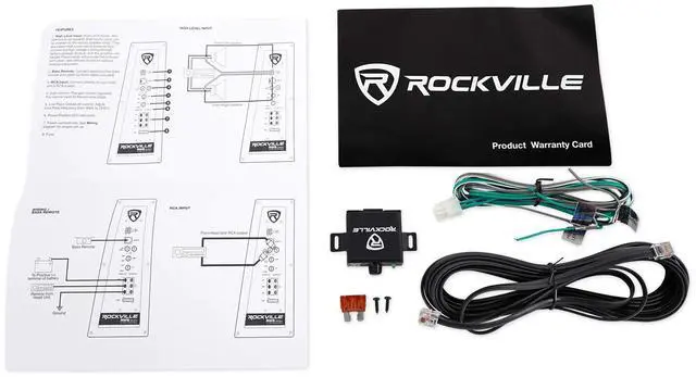 Alt view image 5 of 6 - RWS12CA 12" Powered Car Subwoofer Enclosure with RWK81 Wire Kit | 1200W Peak / 300W RMS, Slim Sealed MDF, RCA and High-Level Inputs, Low-Pass Crossover, Bass Knob, 8-Gauge Amp Kit, 2-Items