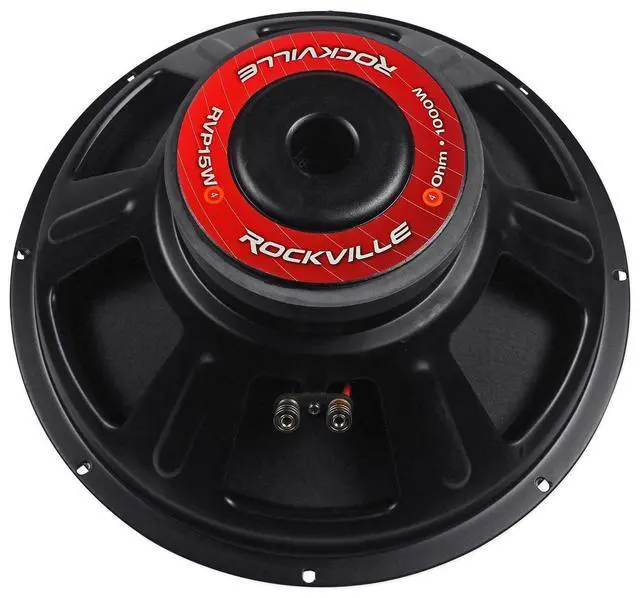 Alt view image 3 of 5 - RVP15W4 15" Raw DJ Subwoofer, 4 Ohm, 51 Oz Magnet, 2-Pack | 1000W Peak, 500W RMS, Replacement Woofer, 2.5" CCAW Voice Coil, Banana Plug Terminals, Steel Basket, 25Hz-1.5kHz