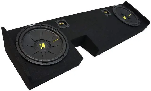 Main image of CompC CWCS104 Dual 10" Sub Box Fits 2009-2014 Ford F-150 Super Cab | 10 inch subwoofer enclosure bundle, deep behind-seat bass, space-saving truck design, strong low-end punch, easy amp wiring
