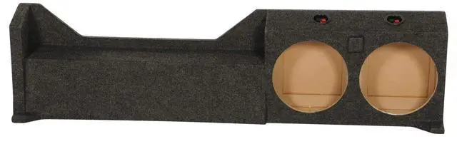 Main image of REC86 Dual 10" Downfire Sub Box for 2005-2017 Nissan Frontier | Subwoofer Enclosure, Underseat Fitment, Charcoal Carpet, 0.50 Cu Ft Per Sub, 4.5" Mounting Depth
