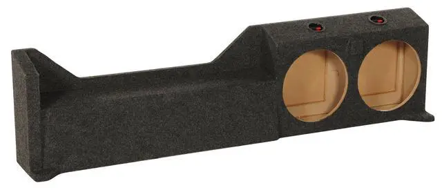 Alt view image 2 of 4 - REC86 Dual 10" Downfire Sub Box for 2005-2017 Nissan Frontier | Subwoofer Enclosure, Underseat Fitment, Charcoal Carpet, 0.50 Cu Ft Per Sub, 4.5" Mounting Depth