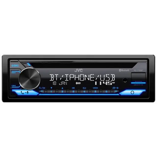 Alt view image 2 of 5 - Single DIN AM/FM Radio Bluetooth CD Player Receiver with 98-13 Harley Davidson, HD Touring Stereo Installation Kit, 22" Antenna