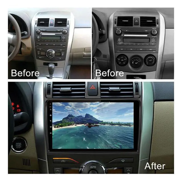 Alt view image 2 of 7 - Android 13 Double Din Car Stereo for C*orolla 2009-2013 | 2G+32G 9 Inch Touch Screen Car Stereo Radio with Wireless Carplay Android Auto GPS Navigation WiFi Mic Backup Camera