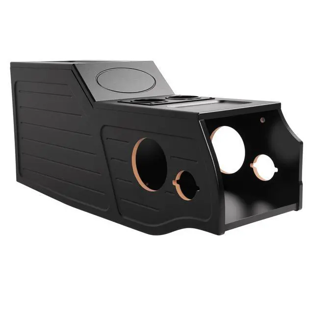 Alt view image 4 of 7 - Center Console Subwoofer Box Compatible with 97-03 Ford F-150 | Single/Ext/Crew Cab MDF+Plastic(ABS) PVC Black Finish Black