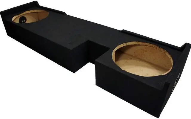 Alt view image 2 of 3 - Dual 12" Inch Subwoofer Box Fits 2000-2003 Ford F150 SuperCab Enclosure ASC | Sealed MDF construction, aviation-grade carpet, angled to tuck behind the seat, spring terminals, quick wiring hookup