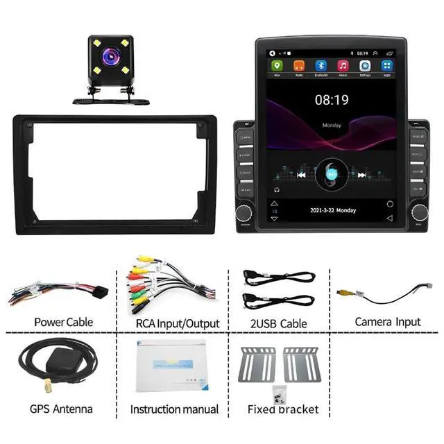 Alt view image 2 of 7 - 9.7 inch Car Radio for Chevy Impala 2014-2020 Head Unit, 2+32G Android 14 Touch Screen Upgarde Stereo for Chevy Colorado 2015-2022 with Wireless Carplay Android Auto GPS WiFi Back Up Camera SWC