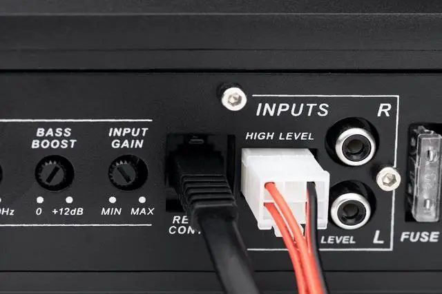 Alt view image 7 of 7 - Brutus BW-110A - 800 Watts Compact Amplified Under The Seat Car Truck Subwoofer Low Profile with Bass Remote and 4 Gauge Red Kit and Gravity Magnet Phone Holder Bundle, Black, (BW-110A+4GR)