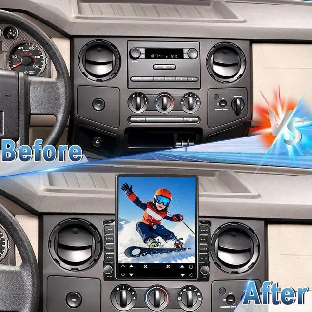 Alt view image 6 of 7 - Android 14 2 Din Car Stereo Radio for Ford F-250 F-350 2011-2016 | 9.7" Touchscreen Car Radio w/Wireless Carplay Android Auto GPS WiFi Bluetooth RDS DSP SWC Backup Camera