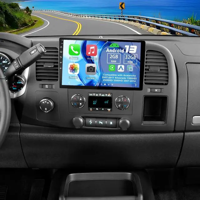 Main image of Car Radio for Avalanche 2007-2011 Silverado 1500HD/ 2500HD/ 3500HD 2007-14 | Android 13 2G+32G 10.1" Car Stereo with Carplay Android Auto GPS WiFi Mic Backup Camera