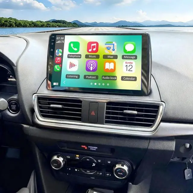 Main image of Car Stereo Radio Compatible for Mazda 3 2014-2019 with Carplay Android Auto GPS Navigation 9in Touchscreen Car Radio Player with Bluetooth Wifi FM/RDS SWC Mirror Link Split Screen + Backup Camera
