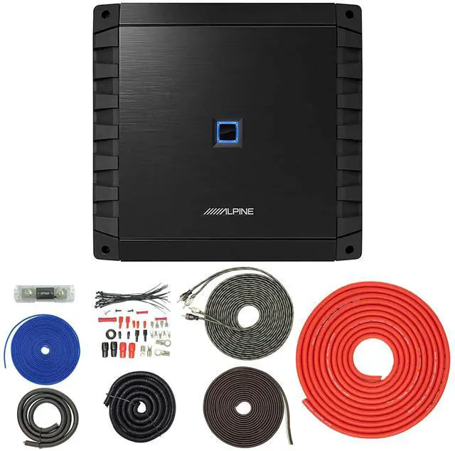 Main image of S2-A60M S Series Mono Class D Subwoofer Amplifier 600W with SoundBox TCK4 4 Gauge OFC Complete 4 GA Copper Amplifier Install Wiring Kit Bundle