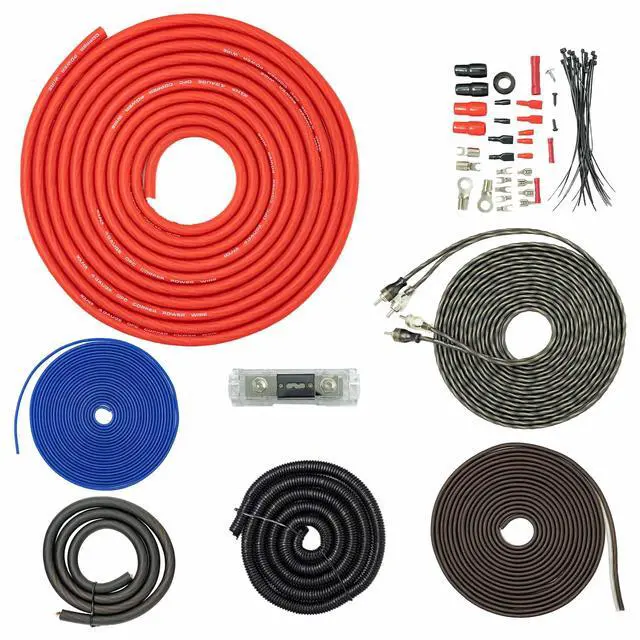 Alt view image 7 of 7 - S2-A60M S Series Mono Class D Subwoofer Amplifier 600W with SoundBox TCK4 4 Gauge OFC Complete 4 GA Copper Amplifier Install Wiring Kit Bundle
