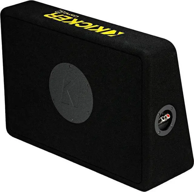 Alt view image 5 of 7 - TCWC102 CompC 10" Subwoofer in Thin Profile Enclosure 2-Ohm | Shallow behind-seat truck box, forced-air cooled woofer, big bass from minimal mounting depth, 10 inch size