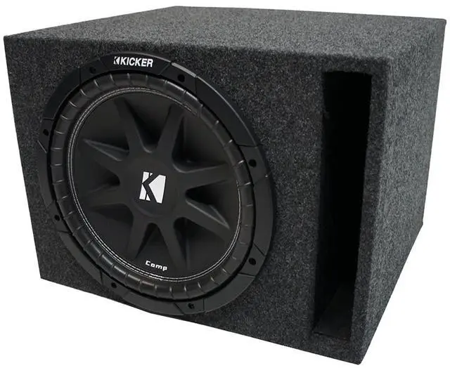 Main image of 43C124-N Comp C12 12" Subwoofer with Vented Sub Box Bundle 4 Ohm | Ported enclosure for deep low-end, universal trunk fit, pre-loaded and ready to wire, starter bass upgrade, 12 inch size
