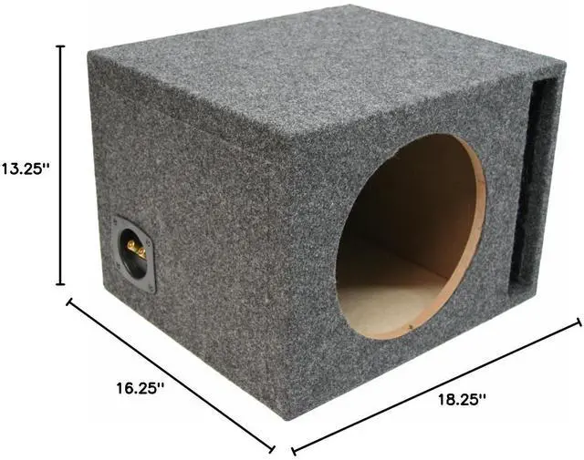 Alt view image 5 of 5 - 43C124-N Comp C12 12" Subwoofer with Vented Sub Box Bundle 4 Ohm | Ported enclosure for deep low-end, universal trunk fit, pre-loaded and ready to wire, starter bass upgrade, 12 inch size